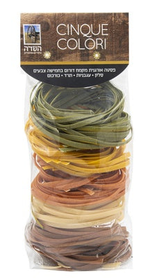 פסטה פפרדלה מקמח דורום בחמישה צבעים