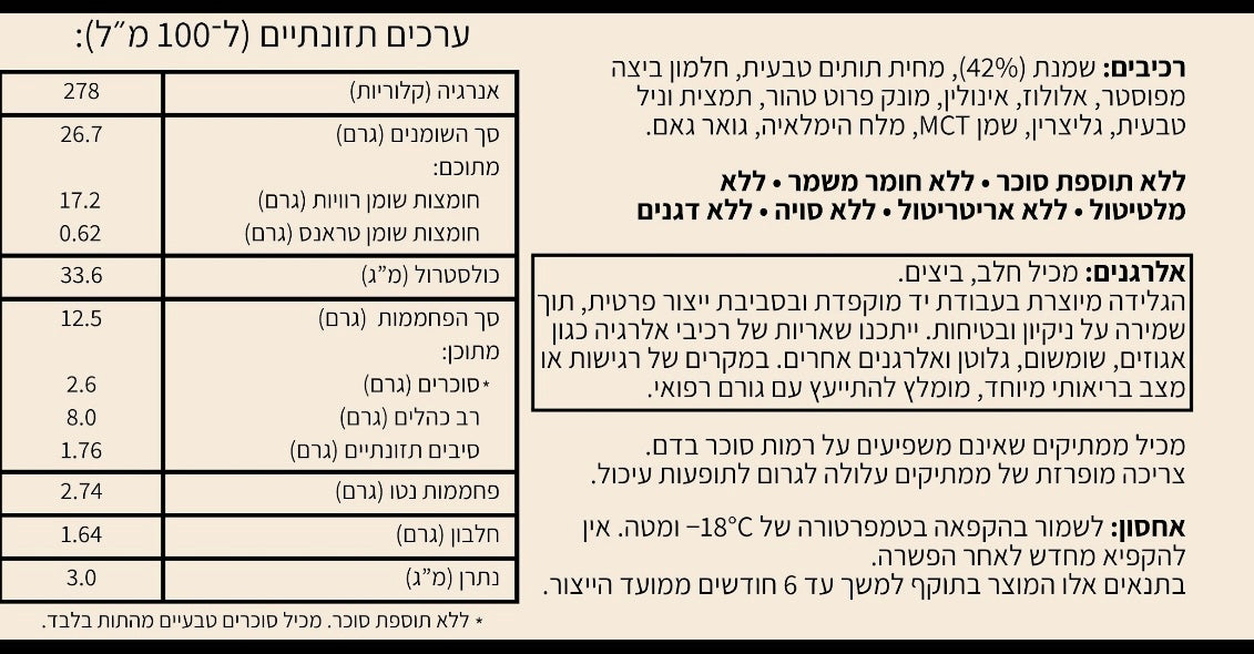 גלידה קיטו תות MONK