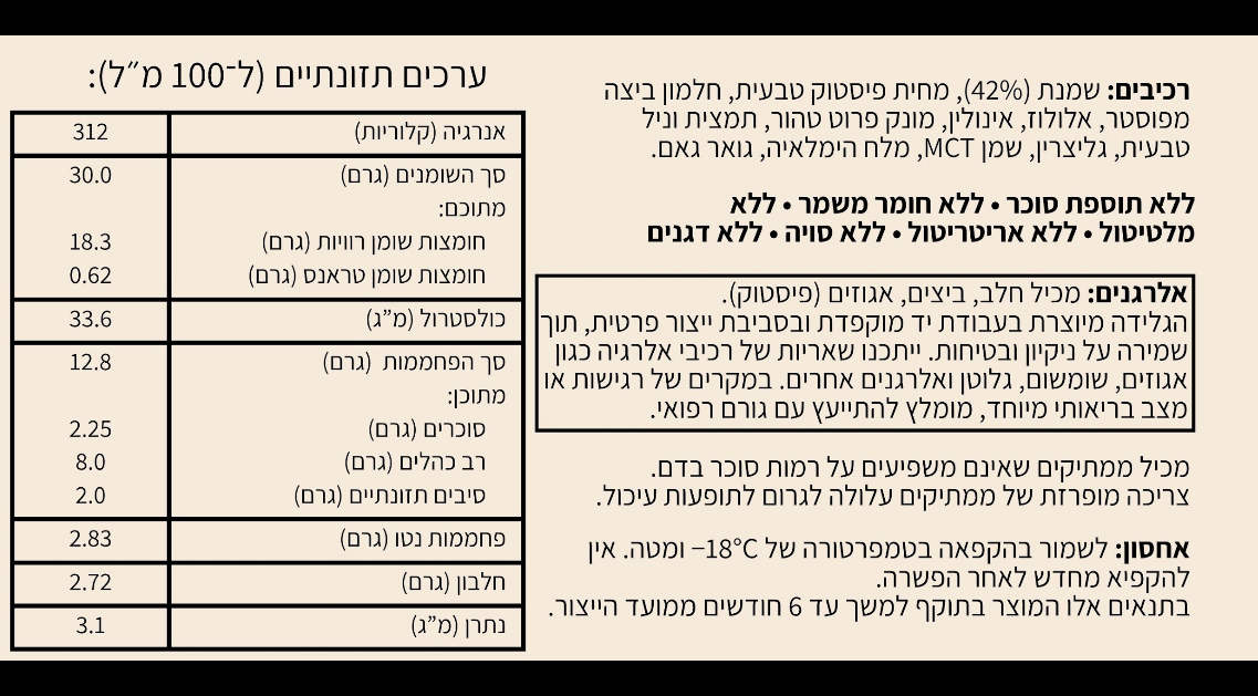 גלידה קיטו פיסטוק MONK