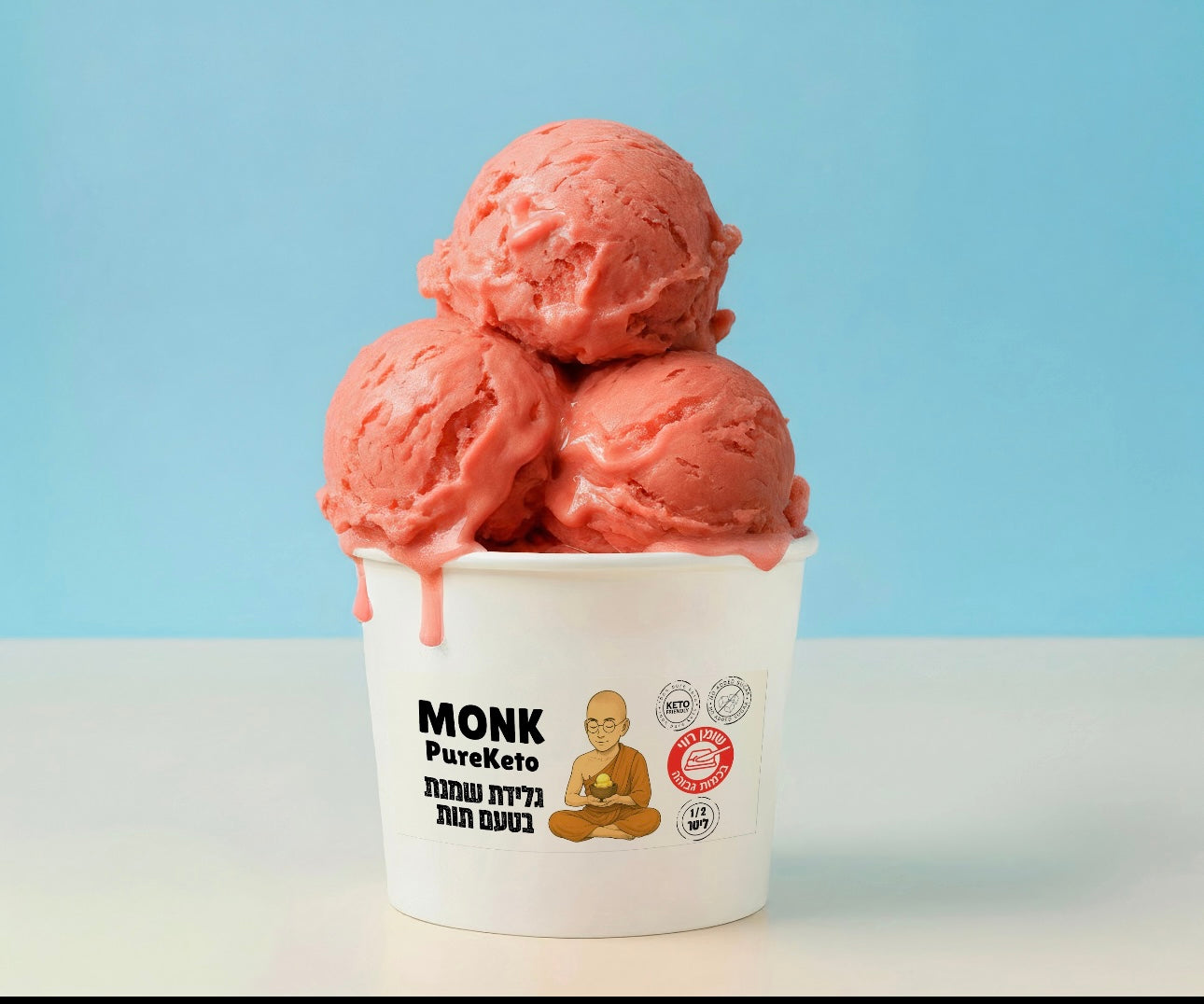 גלידה קיטו תות MONK