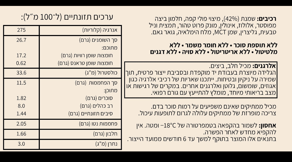 גלידה קיטו קפה MONK