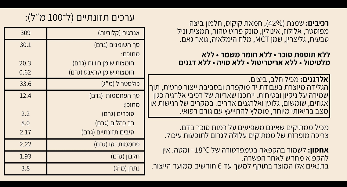 גלידה קיטו קוקוס MONK